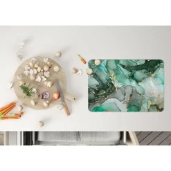 MuchoWow Placemat (6stuks) 45x30cm Goud Marmer Groen Luxe Hot