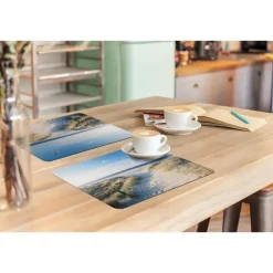 MuchoWow Placemat (6stuks) 45x30cm Duin Meeuw Strand Zee Zon Outlet