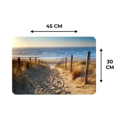 MuchoWow Placemat (6stuks) 45x30cm Strand Zee Nederland Duinen New
