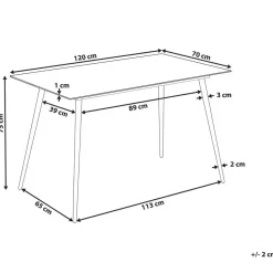 Beliani MULGA - Eettafel - Wit - Veiligheidsglas Outlet