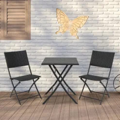 Merkloos Muurvlinder - goudkleurig - metaal - tuindecoratie - 39 cm Discount