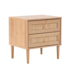 Acaza Nachtkastje - Bijzettafel - 39 x 48 x 49 cm - eiken kleur Sale