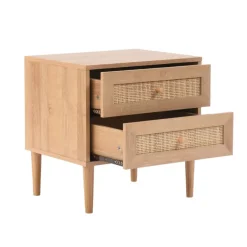 Acaza Nachtkastje - Bijzettafel - 39 x 48 x 49 cm - eiken kleur Sale