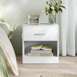 Merkloos Nachtkastje - Nachtkast Wit - 41 x 39 x 28 cm - Nachtkastje met Lade - Wit Sale