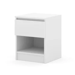 Homlando Nachtkastje - Nachtkast Wit - 40 x 40 x 51 cm - 1 lade Clearance