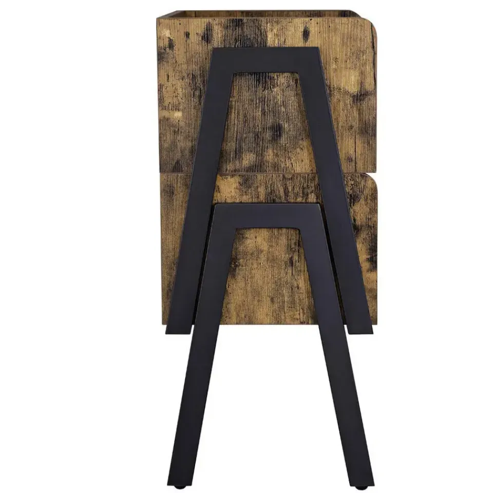 Merkloos Nachtkastje - vintage look - 46x52x35 cm - vintage bruin Sale