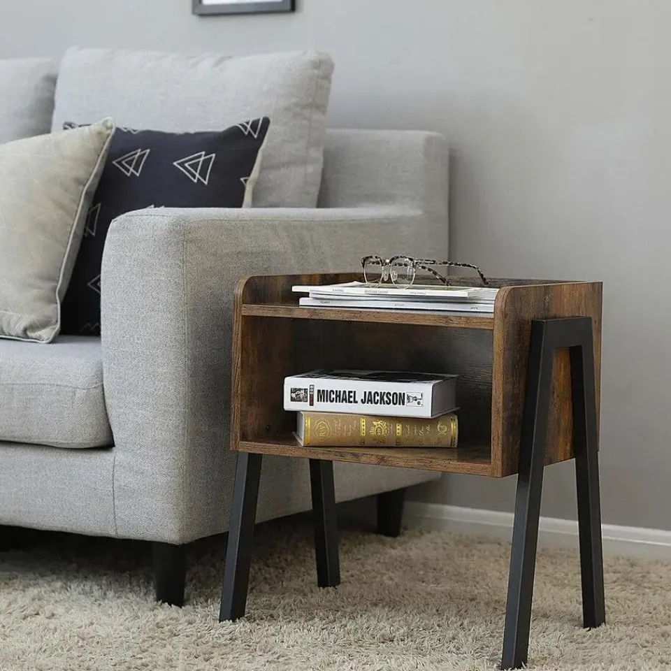 Merkloos Nachtkastje - vintage look - 46x52x35 cm - vintage bruin Sale