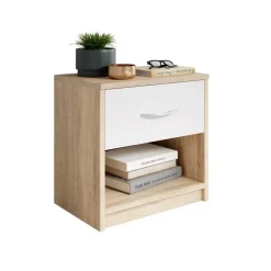 Emob Nachtkastje Beppu met 1 lade - eik Best