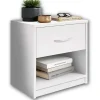 Emob Nachtkastje Beppu met 1 lade - wit Clearance