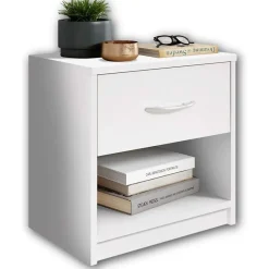 Emob Nachtkastje Beppu met 1 lade - wit Clearance