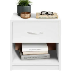 Emob Nachtkastje Beppu met 1 lade - wit Clearance