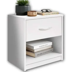Emob Nachtkastje Beppu met 1 lade - wit Clearance