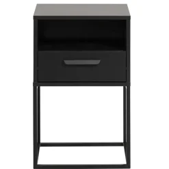 Leen Bakker Nachtkastje Tokio - 1 lade en vak - zwart Sale