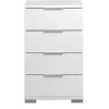 Leen Bakker Nachtkastje Valencia - 4 lades - wit Sale