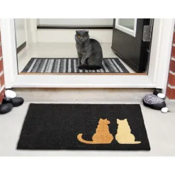 Leen Bakker NAPALIT - Deurmat - Zwart - 60 x 90 cm - Kokos Sale