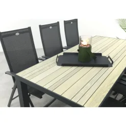 Hartman Napoli/Nola verstelbare tuinset 210x90 cm. - Antraciet/Houtlook New