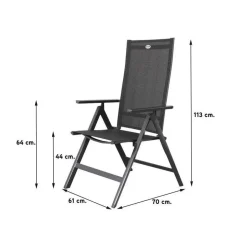 Hartman Napoli/Nola verstelbare tuinset 210x90 cm. - Antraciet/Houtlook New