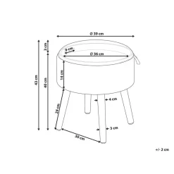 Beliani NEELY - Hocker - Beige - Fluweel Discount