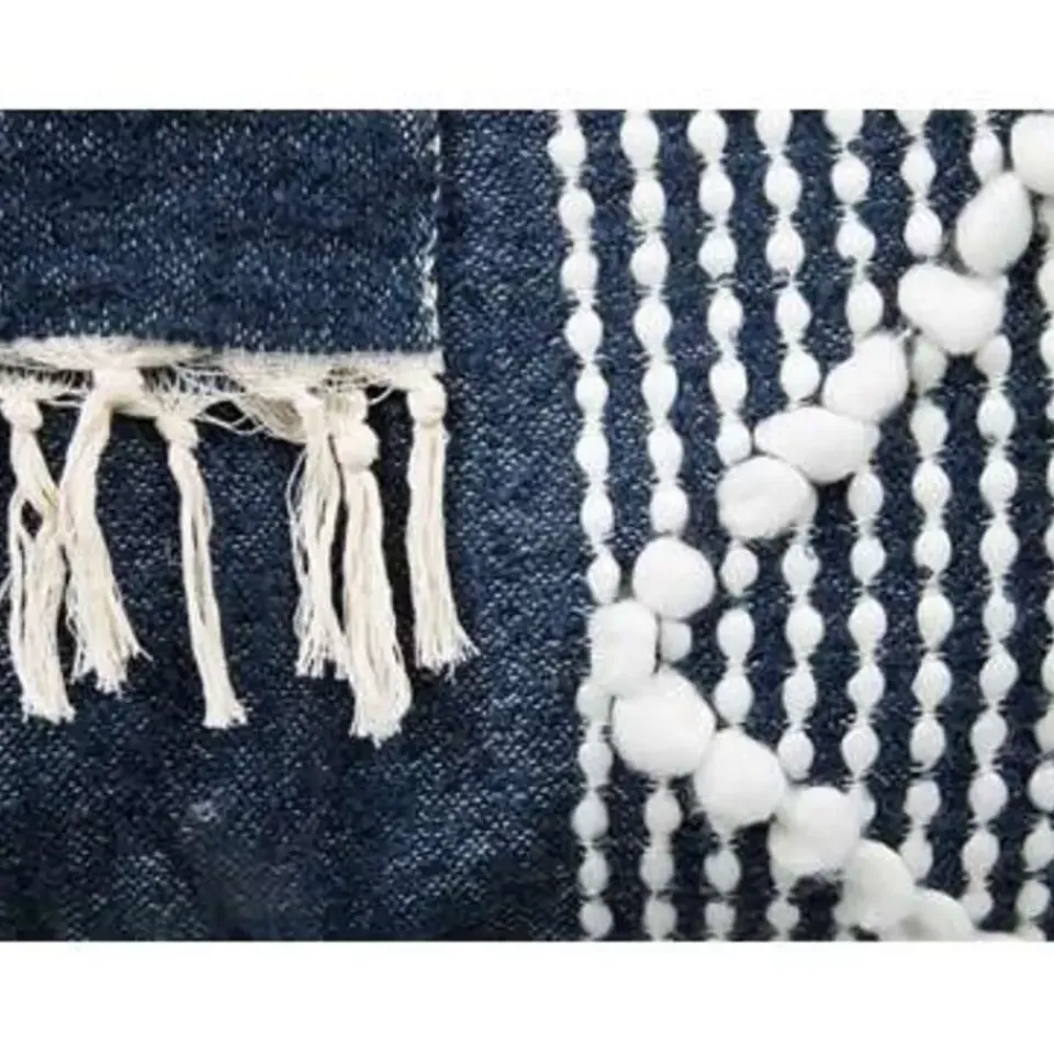 Beliani NEMLI - Plaid - Blauw - 130 x 150 cm - Acryl Clearance