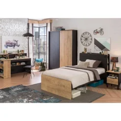 Leen Bakker New York 3-deurs kledingkast tienerkamer Hot