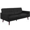 Loft24 Nola - Slaapbank 3 zits in kunstleer Zwart