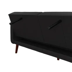 Loft24 Nola - Slaapbank 3 zits in kunstleer Zwart