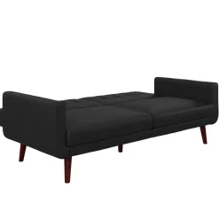 Loft24 Nola - Slaapbank 3 zits in kunstleer Zwart
