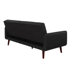 Loft24 Nola - Slaapbank 3 zits in kunstleer Zwart