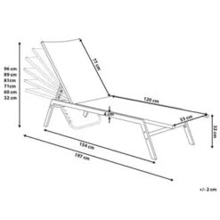 Beliani NOLI - Strandstoel - Zwart - Staal Sale