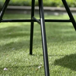 Leen Bakker Nolon Noa-Puk Kunststof Tuinstoel Zwart - Zwart Onderstel Outlet