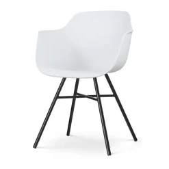 Leen Bakker Nolon Noa-Puk Kunststof Wit - Zwart Onderstel Sale