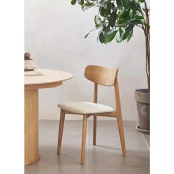 Nordic Home - Elim eetkamerstoel bouclé - naturel Clearance