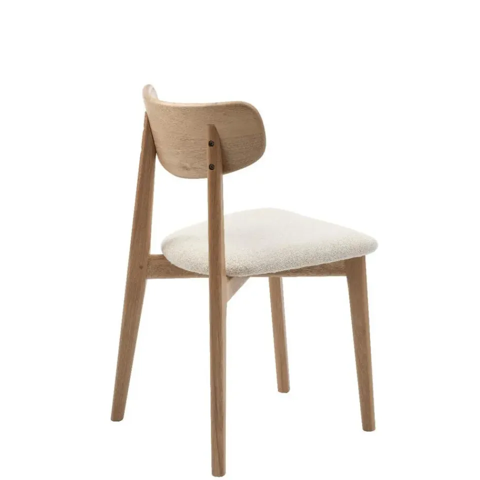 Nordic Home - Elim eetkamerstoel bouclé - naturel Clearance