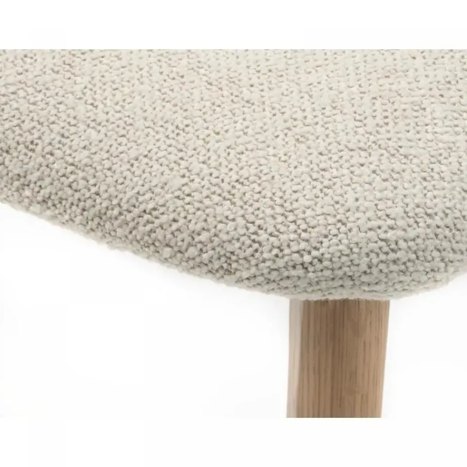 Nordic Home - Elim eetkamerstoel bouclé - naturel Clearance