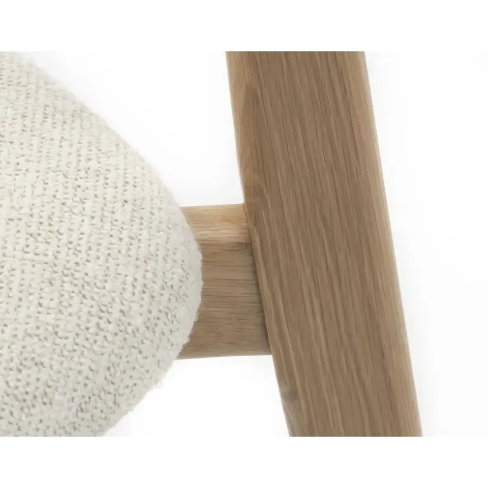 Nordic Home - Elim eetkamerstoel bouclé - naturel Clearance