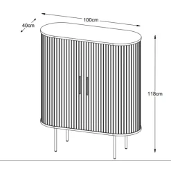 Nordic Home - Kelly wandkast - donkerbruin