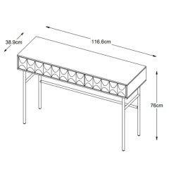 Nordic Home - Magnus eiken sidetable - 117 cm - espresso Best