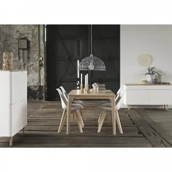 Nordic Home - Rune dressoir - 140 cm - eikenhout -naturel/wit Clearance