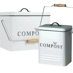 Nordix Compostbak met Deksel Set van 2 GFT Afvalbakje Aanrecht Keuken Prullen... Best