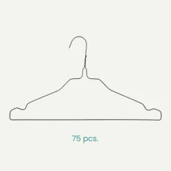 Nordix Kledinghangers set 75 stuks Metaal Zwart Draadhanger Kleerhangers New