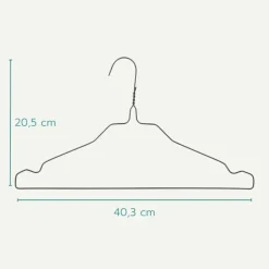 Nordix Kledinghangers set 75 stuks Metaal Zwart Draadhanger Kleerhangers New