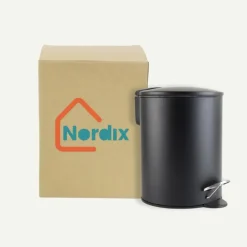 Nordix Pedaalemmer 3 Liter Badkamer Toilet Zwart Metaal Discount