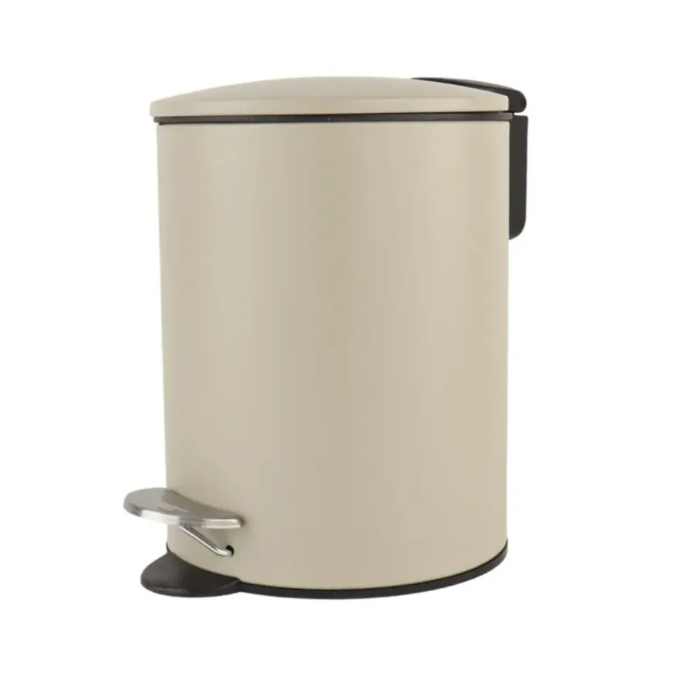 Nordix Pedaalemmer 3 Liter Badkamer Toilet Beige Metaal