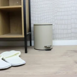 Nordix Pedaalemmer 3 Liter Badkamer Toilet Beige Metaal