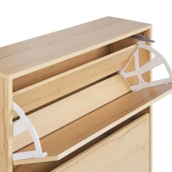 Beliani NORRIS - Schoenenkast - Lichthout - Spaanplaat Sale