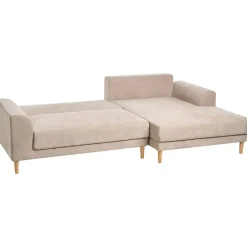 Leen Bakker NUBORG - Hoekslaapbank 3-zits - Lichtbruin - Linkszijdig - Chenille Sale