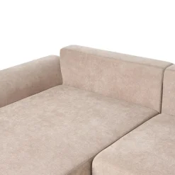 Leen Bakker NUBORG - Hoekslaapbank 3-zits - Lichtbruin - Linkszijdig - Chenille Sale