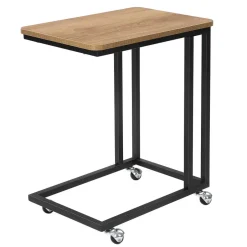 O'DADDY Bijzettafel Mangohout - Met Wielen en Pootjes - 50x35x55 cm Outlet