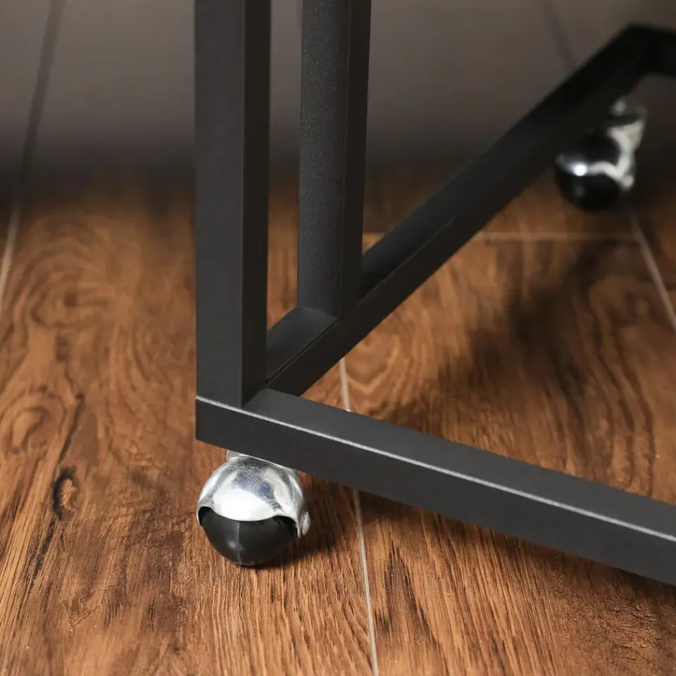 O'DADDY Bijzettafel Mangohout - Met Wielen en Pootjes - 50x35x55 cm Outlet