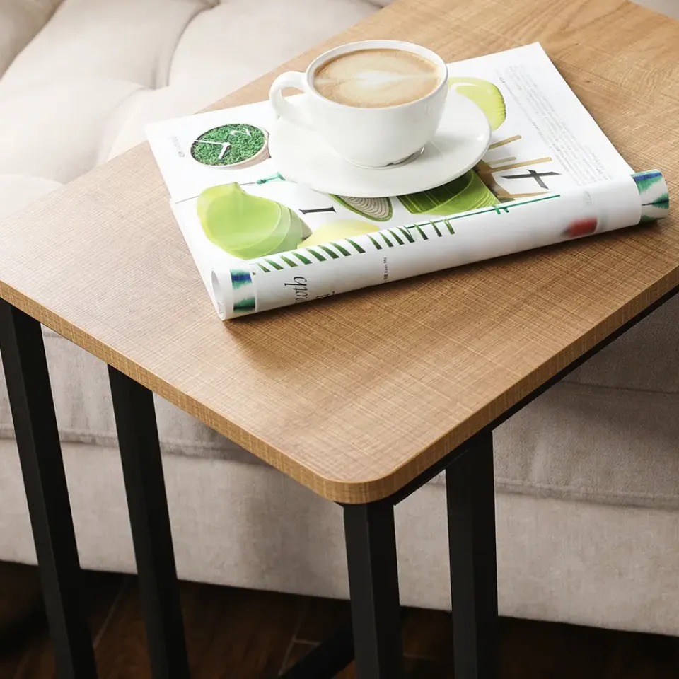 O'DADDY Bijzettafel Mangohout - Met Wielen en Pootjes - 50x35x55 cm Outlet